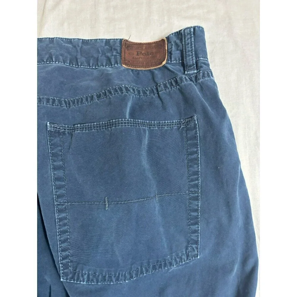 Polo Ralph Lauren Jeans Mens Actual 38x31 RN41381 Blue Straight Leg Five Pocket